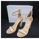 Akira Nude PU High Heel Sandals