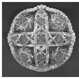 Cut Crystal Bowl with Scalloped Edge