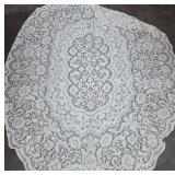 Oval White Bradford III Tablecloth