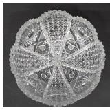 Cut Crystal Bowl with Patterned Design