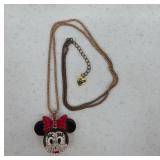 Minnie Mouse Pendant Necklace with Chain