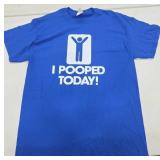 Blue Gildan Cotton T-Shirt with Graphic Text