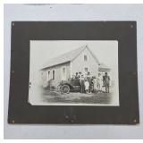 Early 20th Century Family Photo with Car