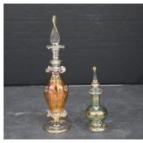 Glass Perfume Bottles With Gold Accents