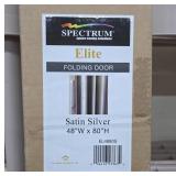 Spectrum Elite Folding Door Satin Silver
