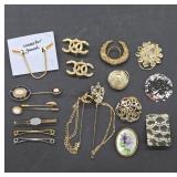 Scarf Pins, Sweater Guard, and Brooches