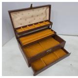 Wood Jewelry Box With Compartments