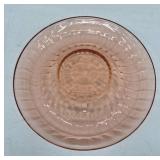 Pink Glass Serving Platter, 11 Inches
