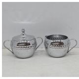 Chrome Creamer and Sugar Set