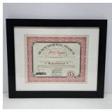 1966 Busch Memorial Stadium Certificate
