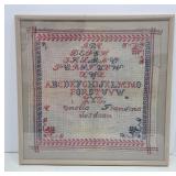 1800's Sampler With Alphabet Design