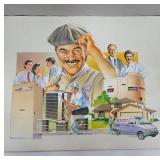 Original Lennox Heating Advertising Artwork