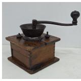 Wood and Cast Iron Coffee Grinder