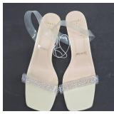 Women's Clear Heel Sandals, 9W