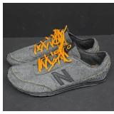 New Balance Gray Wool Shoes with Orange Laces