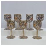 Moser? Hand-Painted Glasses with Gold Detailing