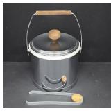 Kromex Ice Bucket with Lid and Tongs