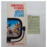 1960's Universal Studios Brochure & Ticket Stub