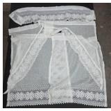 White Lace Curtains with Valance