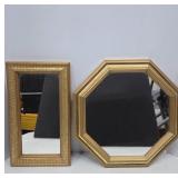 Gold-Tone Framed Rectangular and Octagonal Mirrors