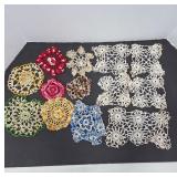Crocheted Doilies in Various Condition