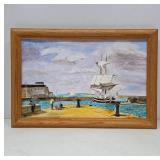 Signed Painting Depicting Sailing Scene