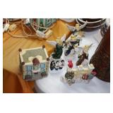 Lot of Christmas Village Pieces