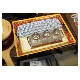 Decorative Serving Trays & Glass Serving Set