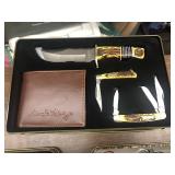 New Uncle Henry Knife / Wallet Gift Set in Tin