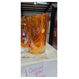 CARNIVAL GLASS PITCHER