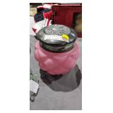 SILVER PLATED SATIN GLASS POWDER BOX