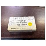 (20) ROUNDS OF 7.62 AMMO (20) ROUNDS OF 7.62 AMMO