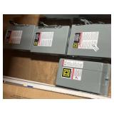 (3) GENERAL DUTY SAFETY SWITCH BOXES, SQUARE D MOTOR (3) GENERAL DUTY SAFETY SWITCH BOXES, SQUARE D MOTOR
