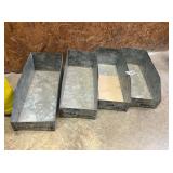 (4) GALVANIZED BINS (4) GALVANIZED BINS