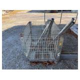 METAL CRATE AND POLES 48”X40” METAL CRATE AND POLES 48”X40”