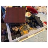 BOX OF HATS GLOVES AND MISC