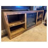 ENTERTAINMENT CENTER WITH BUILT IN FIREPLACE