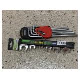 ALLEN WRENCHES AND CROWFOOT WRENCH SET