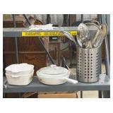 CORNINGWARE, UTENSILS ETC