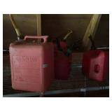 LOT OF GAS CANS