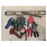 PIPE CUTTER , LEVEL , WIRE STRIPPERS , ETC