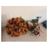 FALL WREATHS, BASKET, AND CUSHIONS