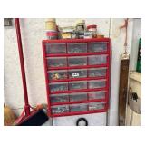 PLASTIC BOLT BIN W CONTENTS