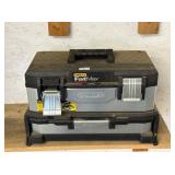 STANLEY FATMAX TOOLBOX WITH VISE GRIPS , ETC