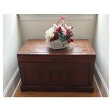 WOODEN CHEST 34”X19”X21”