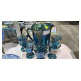CARNIVAL GLASS PITCHER / GLASSES