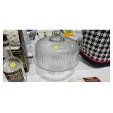 GLASS CAKE PLATE WITH LID