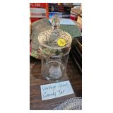 GLASS CANDY JAR