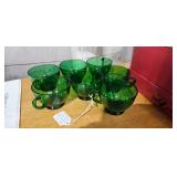 GREEN GLASS CUPS