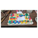 VINTAGE TRAIN BLOCK TOY